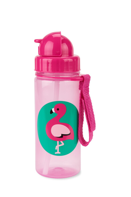 Botella Para Niños Con Sorbito Diseño Flamingo 0
