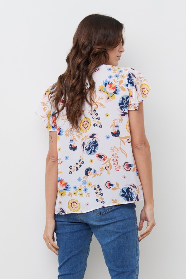 Blusa Puntilla BLANCO/MULTI