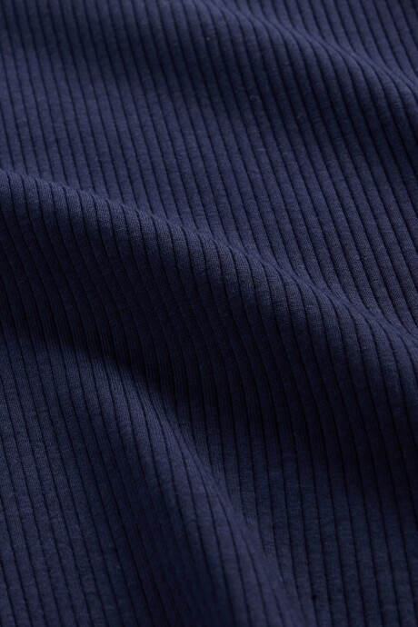 Remera Rib Mujer Navy Uniform