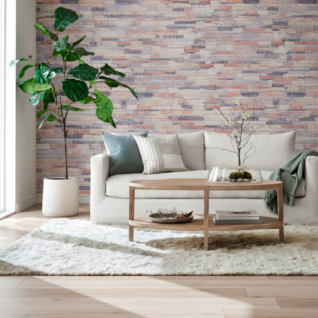 Set X10 Revestimiento Adhesivo Pared Madera Ladrillo Madera Retro