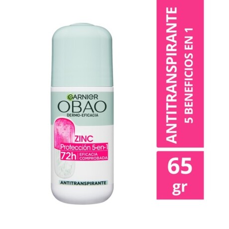 GARNIER OBAO DESODORANTE ROLL ON ZINC 65gr GARNIER OBAO DESODORANTE ROLL ON ZINC 65gr
