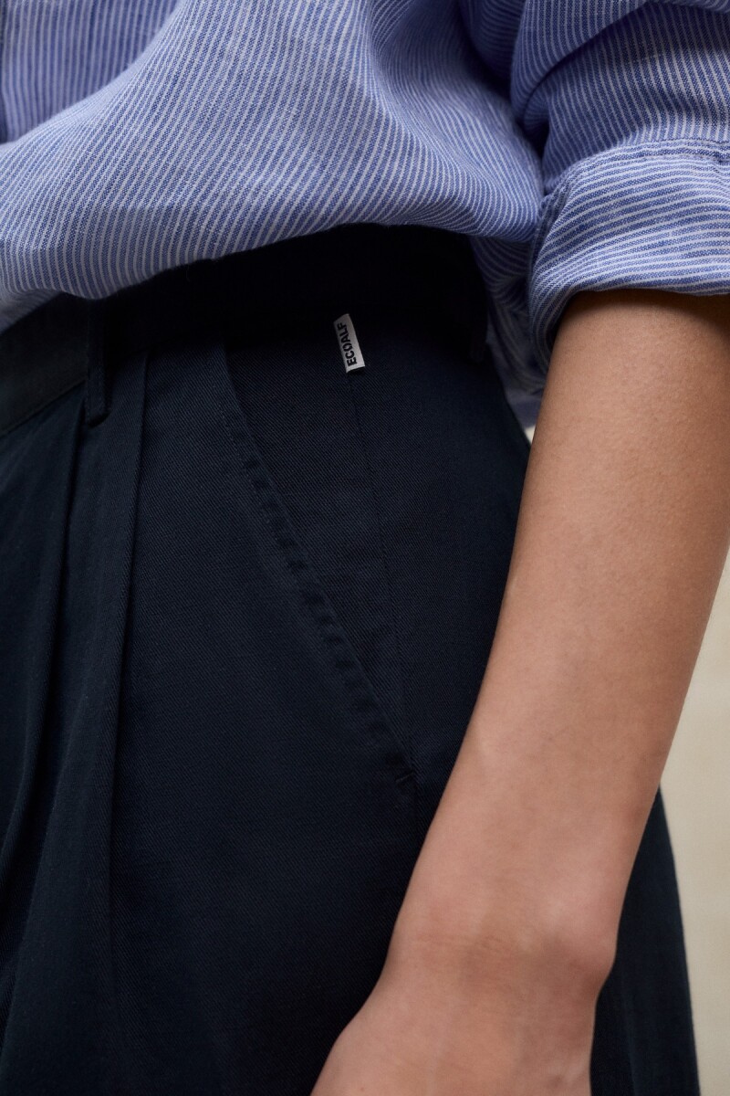PANTALÓN DE LINO MIEL Navy