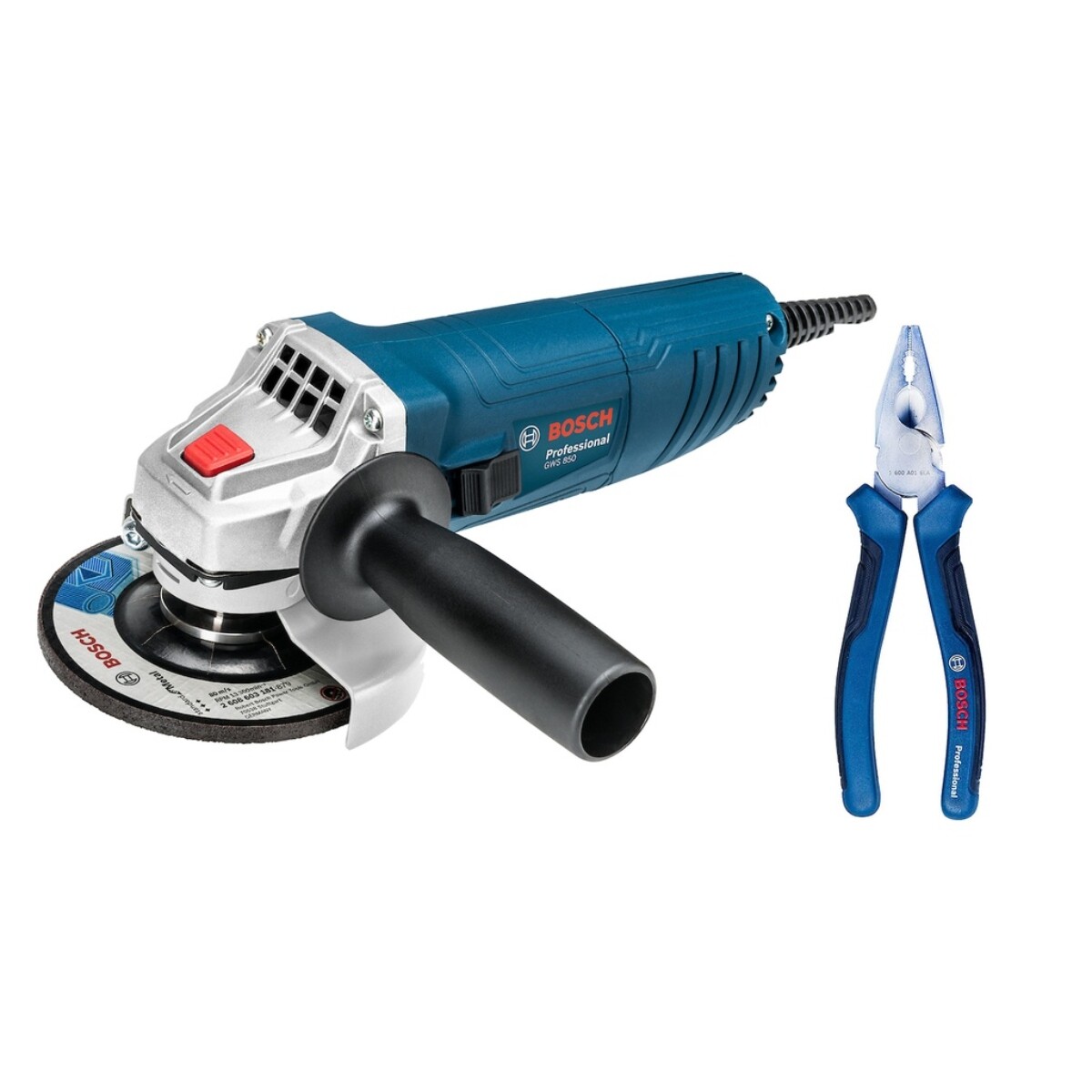 AMOLADORA BOSCH GWS 850 220V + ALICATE.- 