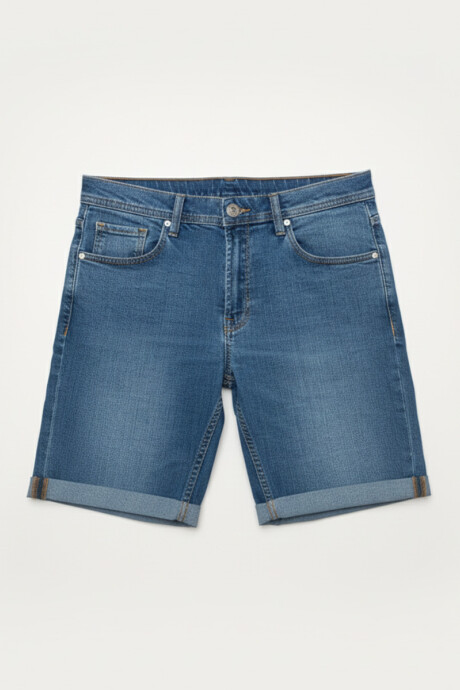 BERMUDA JEAN BIZON Azul Oscuro