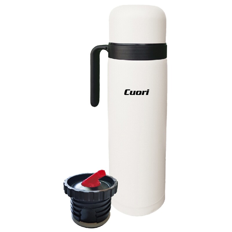 Termo Cuori Tero 1 L De Acero Inoxidable Doble Pared Con Aislación Térmica Blanco