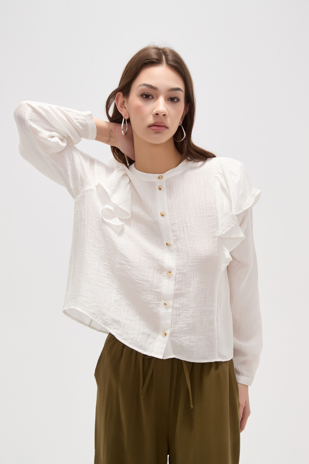 Camisa Wylen Marfil / Off White