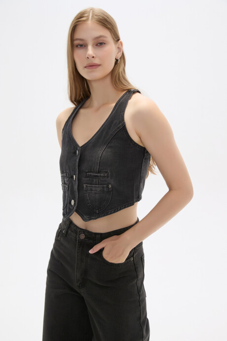 Chaleco Callista Gris Oscuro