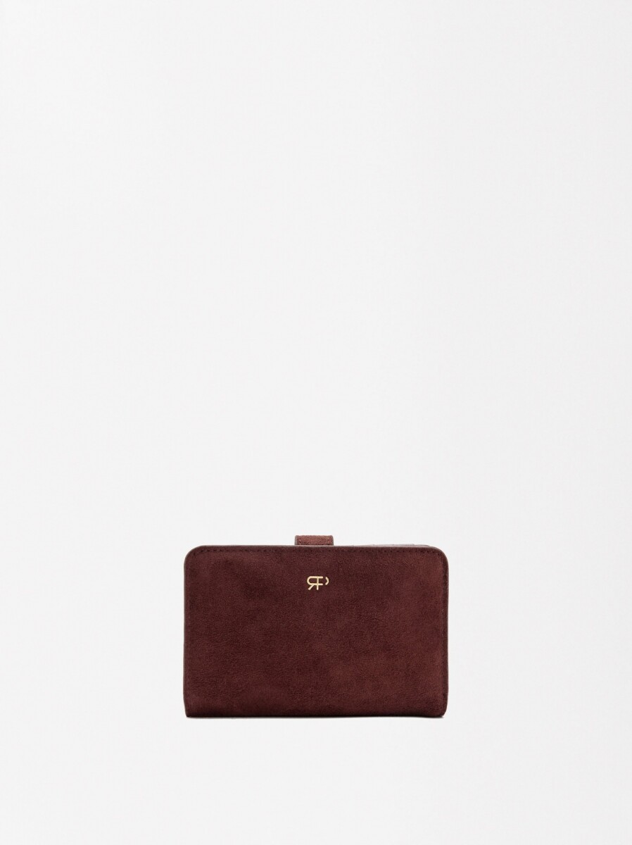 Cartera Efecto Piel - canela 