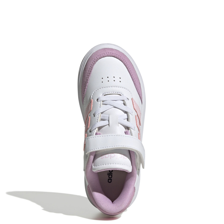 Championes de Niños Adidas Court Block Blanco - Rosado - Lila