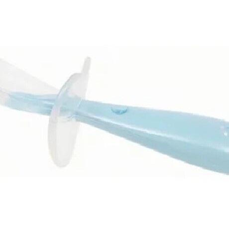 Cuchara silicona con protector azul