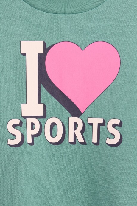 Buzo Deportivo Logo Gap Niña Turquoise Smoke 805