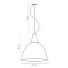 COLGANTE BARI E27 BLANCO CON CABLE COBRE D31,5CM COLGANTE BARI E27 BLANCO CON CABLE COBRE D31,5CM