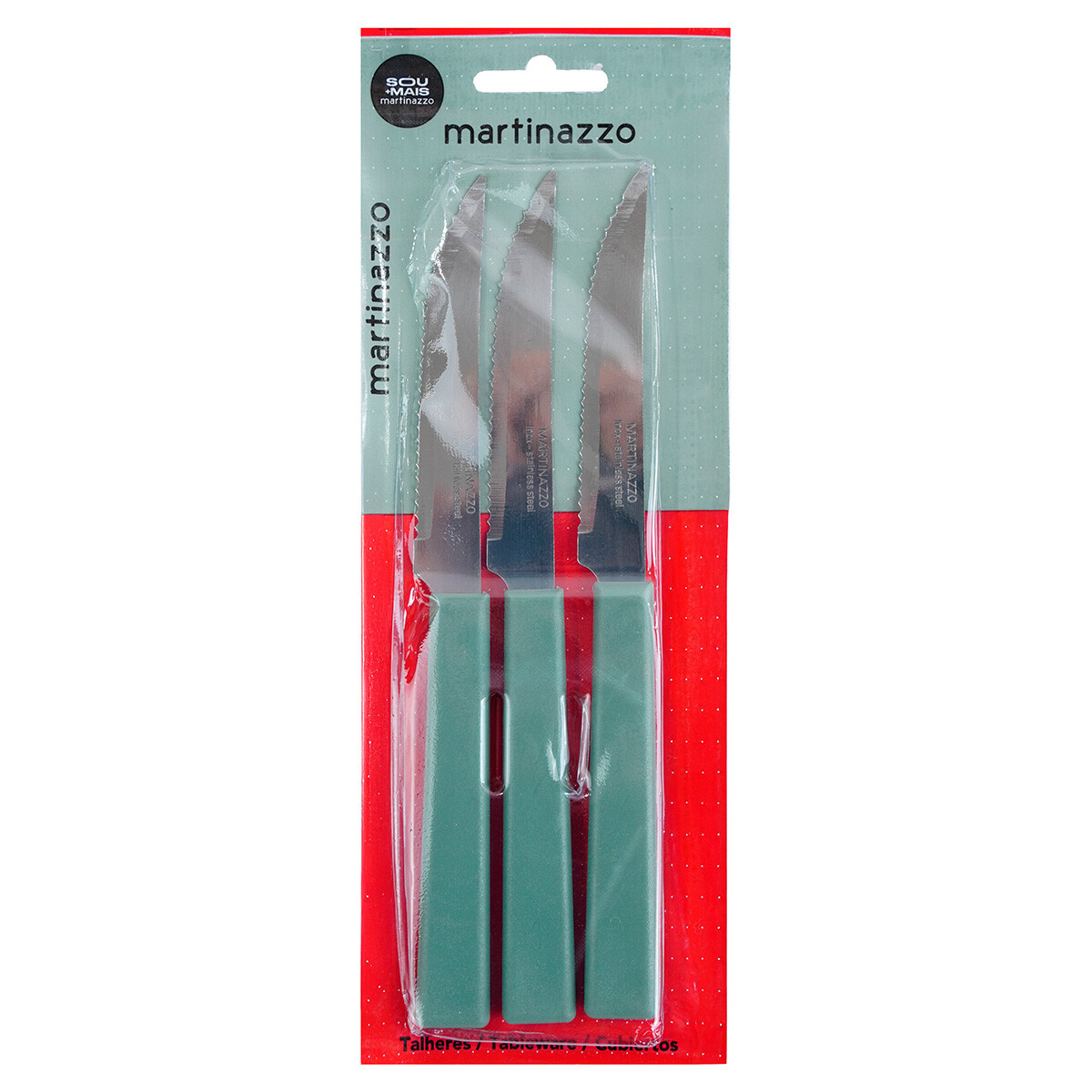 Cuchillo de sierra x3 verde linea Opa Martinazzo 