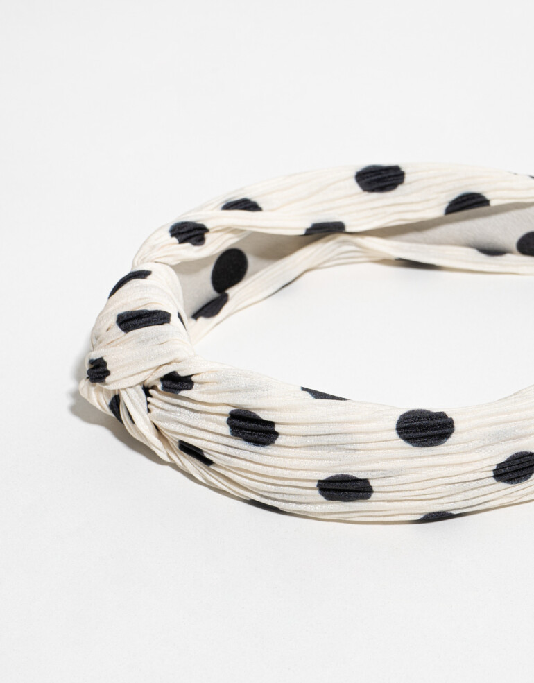 Vinchas Rígidas Estampados Vincha Con Lunares - Combinacion Bicolor
