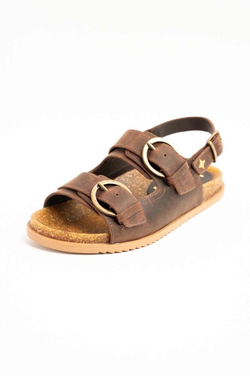 Sandalia Cuero Chocolate