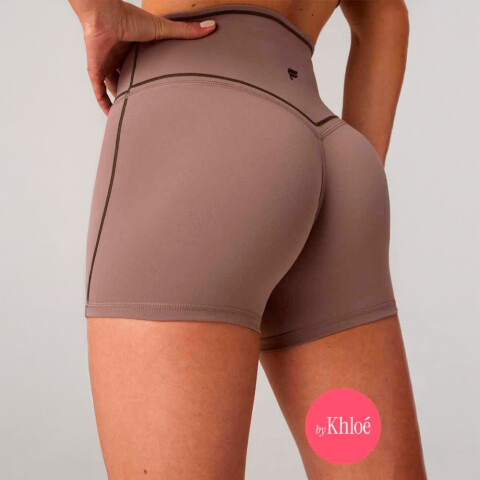 Short The No-Seam Pureluxe Tlc Short 4 Mujer Desert Shadows/dark Sienna