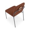 Silla patas metal grafito c/ circulo madera tela terracota Silla patas metal grafito c/ circulo madera tela terracota