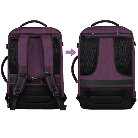 Mochila Viaje Valija Carry On Extens Liviana Calidad Violeta