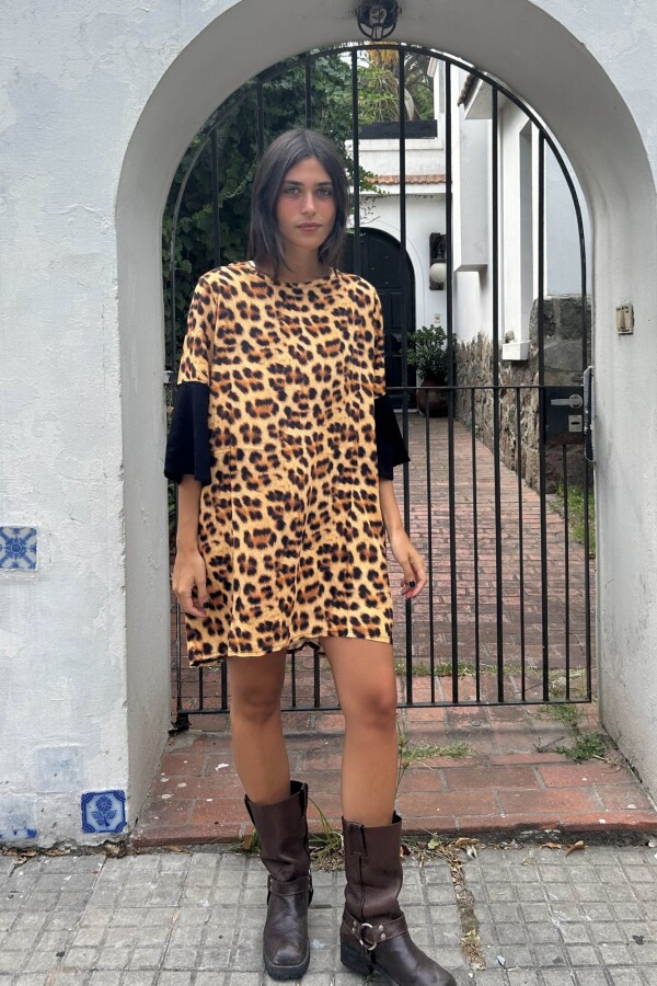 Túnica Bless Corta Animal Print
