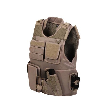 Chaleco TACTICAL S.I porta placas - Cia Militar Caqui
