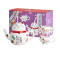 Juego De Té Gato De La Suerte Rojo