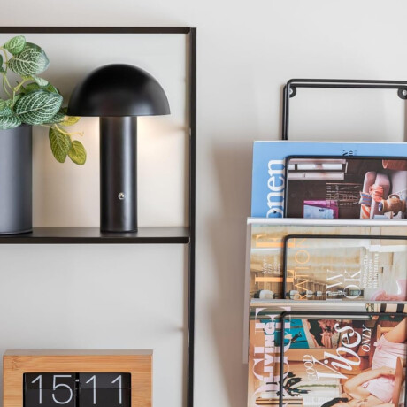 Lámpara de Mesa y Escritorio con Luz Led Tipo Hongo Champiñón Negro