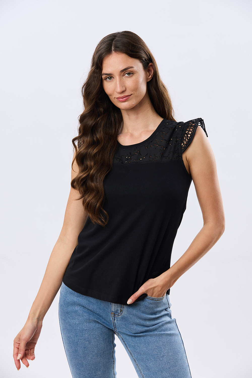 REMERA LISA DE ALGODÓN Negro