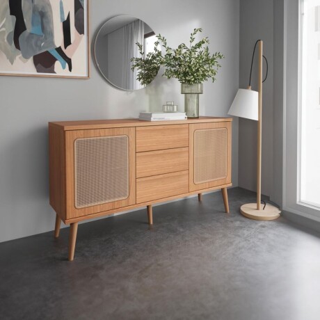 Aparador 2 Puertas 3 Cajones Tela Sintética TB331 SM-GB Aparador 2 Puertas 3 Cajones Tela Sintética TB331 SM-GB