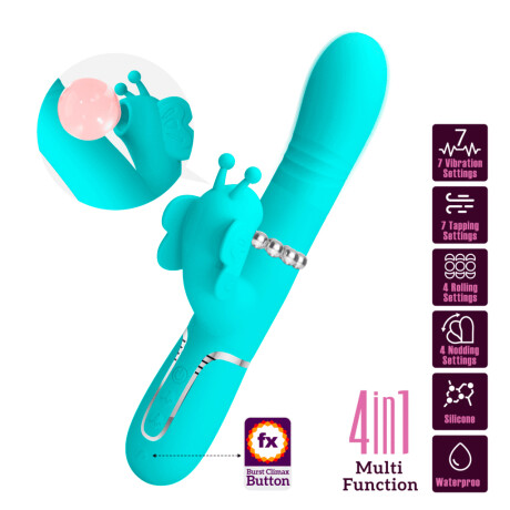 Vibrador 4 en 1 Twinkled Tenderness Pretty Love Verde