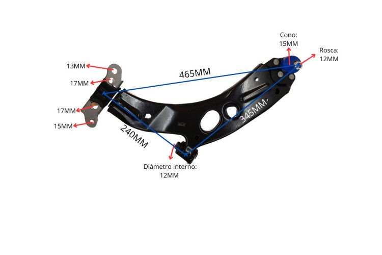 Parilla De Susp Del Fiat Palio/Siena/Uno Way / Uno Evo Modelo Nuevo / Uno Attractive 04-25 Izq Parilla De Susp Del Fiat Palio/Siena/Uno Way / Uno Evo Modelo Nuevo / Uno Attractive 04-25 Izq