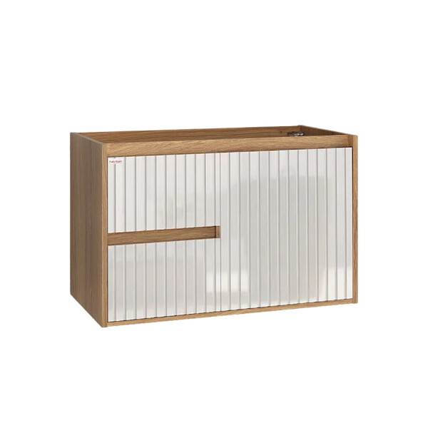 MUEBLE DE BAÑO SUSPENDIDO MODELO CLARICE 60 SIN TAPA - COLOR CATEDRAL CON BLANCO Mueble De Baño Suspendido Modelo Clarice 60 Sin Tapa - Color Catedral Con Blanco