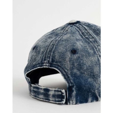 Gorra De Denim Efecto Gastado Azul Gastado