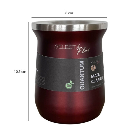 Mate en Acero Inoxidable de Doble Pared 230ml Selecta Granate