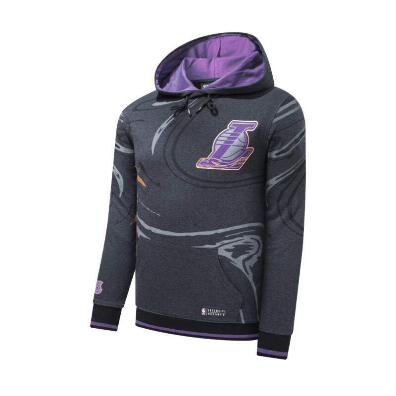 Canguro NBA Los Angeles Lakers de Hombre - NBAHD523205-GY4 Gris-lila