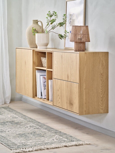 Librería GEDSER 4 compartimientos color roble Librería GEDSER 4 compartimientos color roble