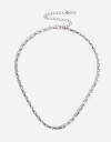 Collares Cortos Metal Collar Corto Metal Eslabón Delicado - Plateado
