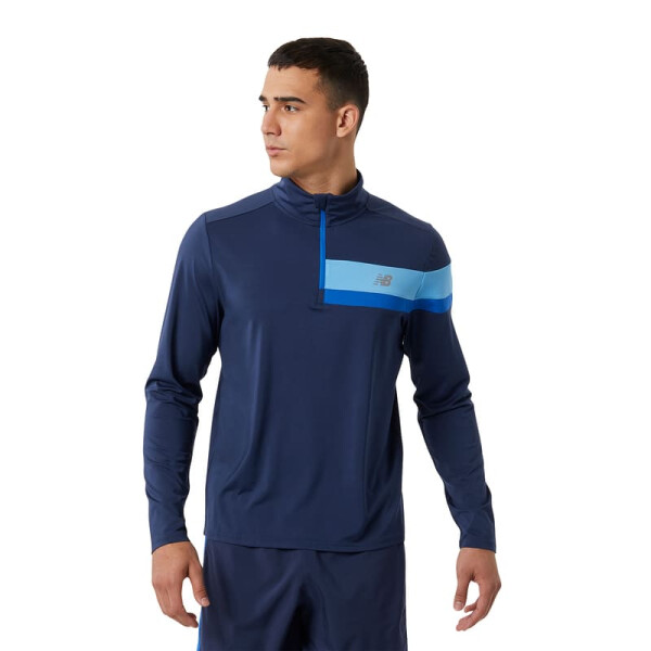 N.BALANCE BUZO ZIP de Hombre - MT23227NGO Azul