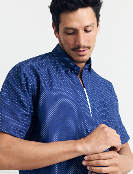 012659 CAMISA HARRINGTON LABEL Piedra/blanco