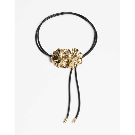 Cinturon Cordon Flor Dorada Combinacion Bicolor