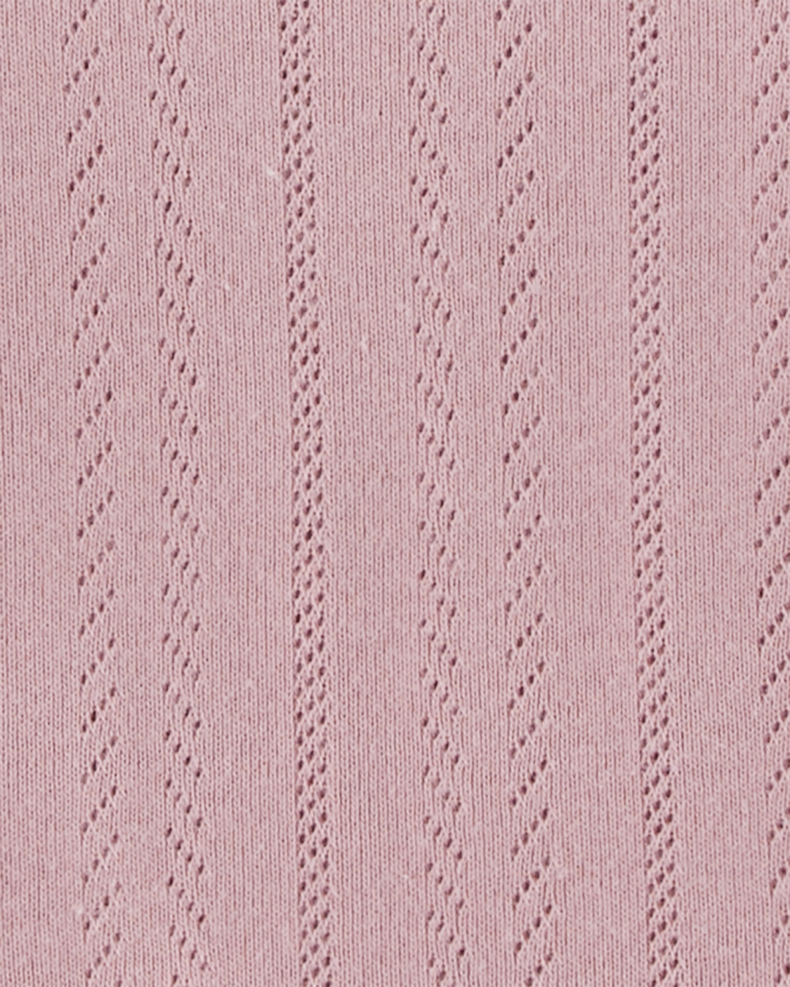 Body de algodón calado, manga larga, rosado Body de algodón calado, manga larga, rosado