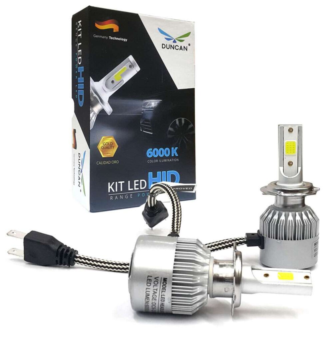 Lampara Kit Led Duncan - C6 H7 6000K 