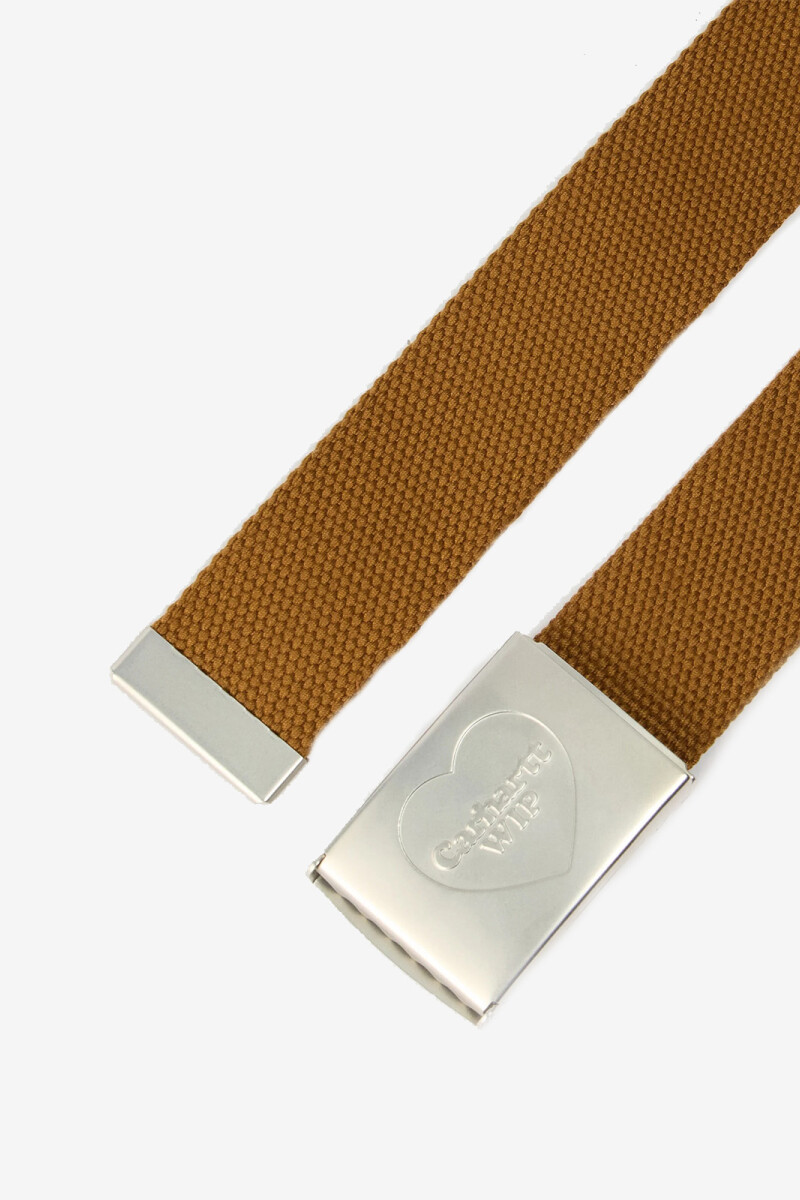 CINTURON HEART CLIP Marron