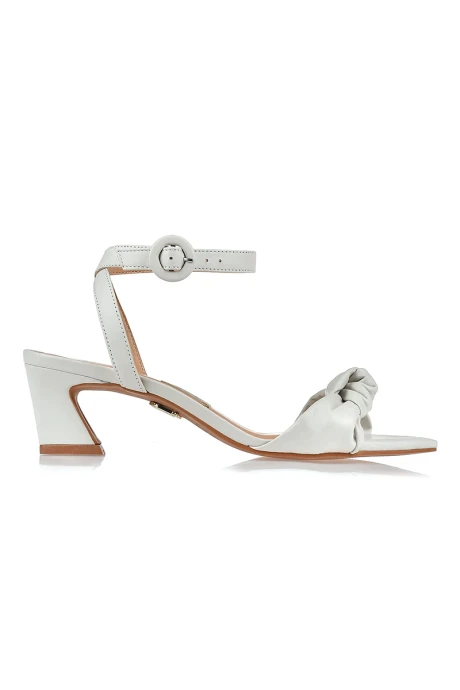 Sandalia Taco Mediano Paris Ice Blanco