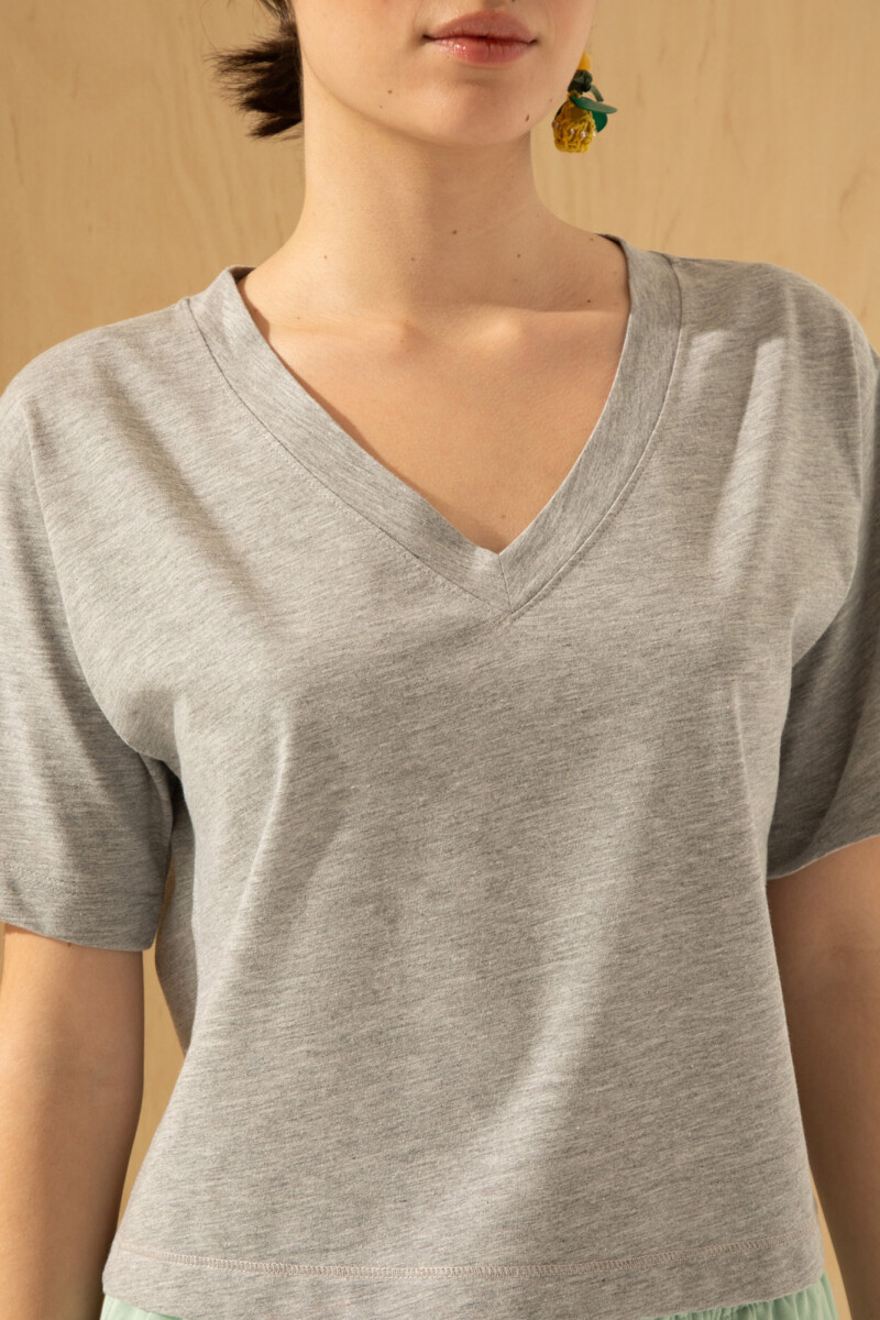 REMERA VIOLETA Gris