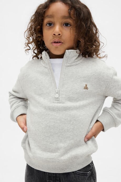 Buzo Deportivo Medio Cierre Toddler Niño Light Heather Grey B08
