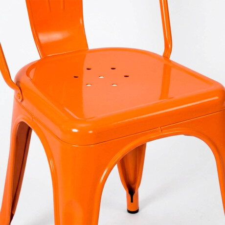 Silla Tolix Metálica Acero Industrial Sandman Comedor Naranja
