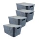 Set x4 caja ratán 20 lts NEGRO