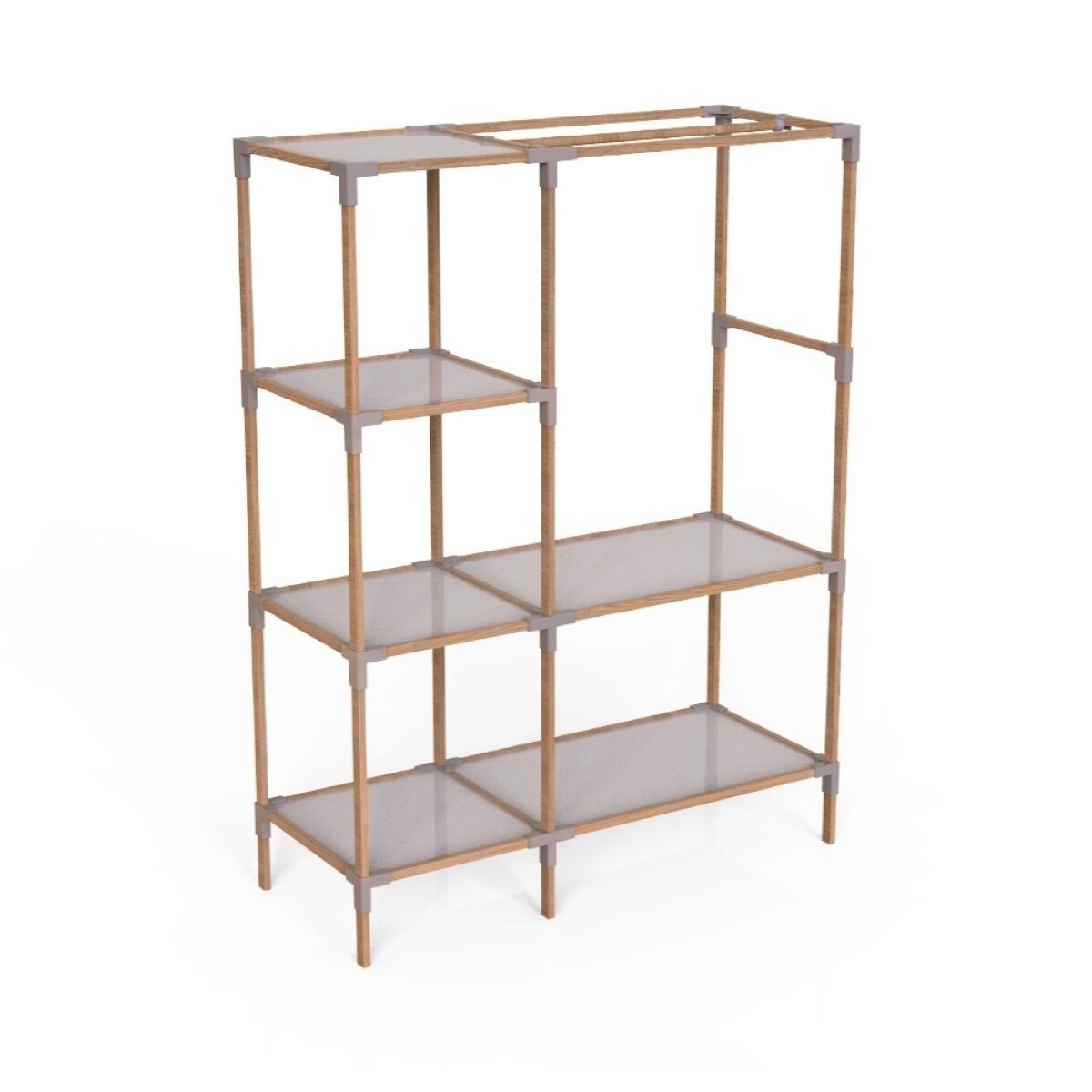 ORGANIZADOR/PERCHERO 3 NIVELES 155X47X111CMS MADERA Y PP 