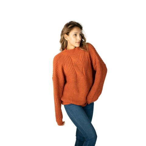 SWEATER CON CUELLO M-L RED