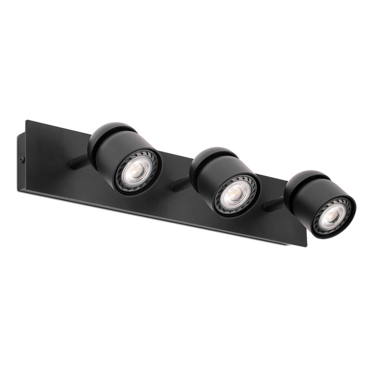 Spot pared ABS+acero LED negro orientable 3xGU10 - FA3010 